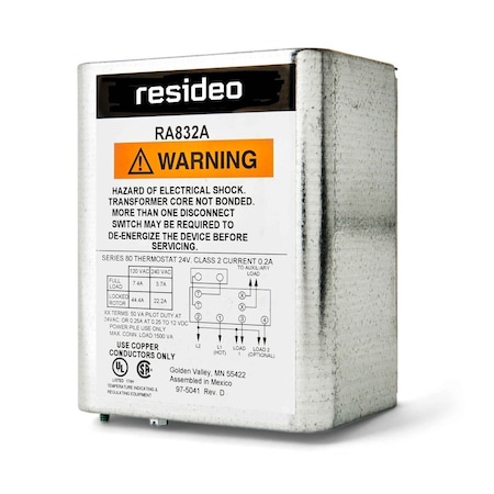 Resideo Relay-Hydronic DPST, 1 pole line voltage- other pole low or millivolt RA832A1066
